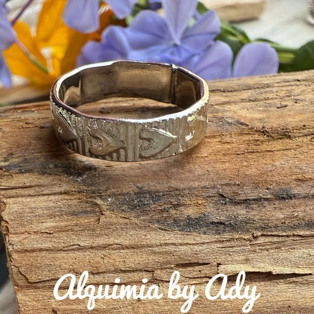 Alquimia Silver Men's Ring with Geometric Design